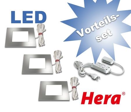 Einbaustrahler Hera FQ 68-LED Vorteils-Set