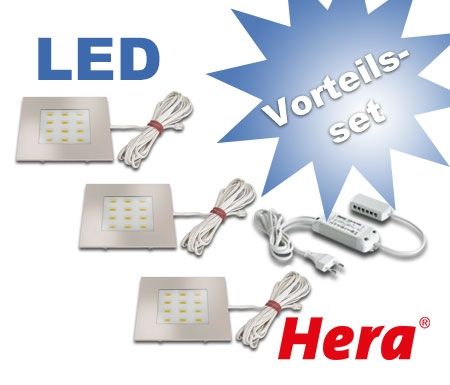 Einbaustrahler Hera Q 68-LED HO Vorteils-Set