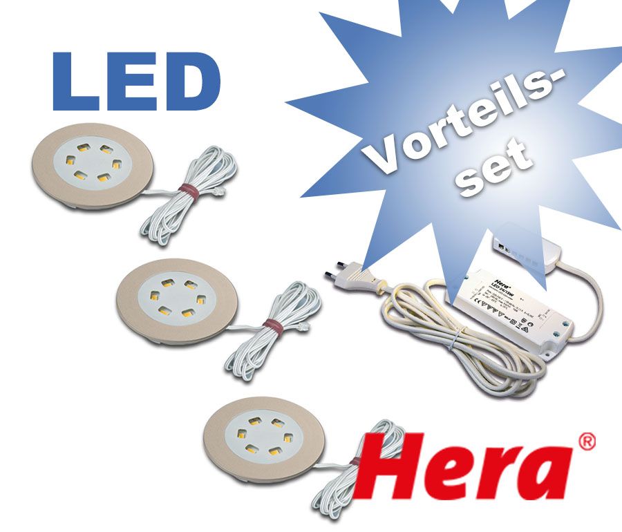 Einbaustrahler Hera R 55 LED Vorteils-Set