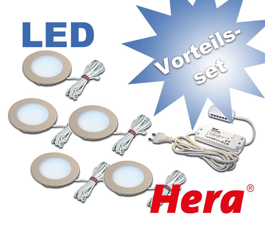 Einbaustrahler Hera FR 55 LED Vorteils-Set 5er-Set-ww