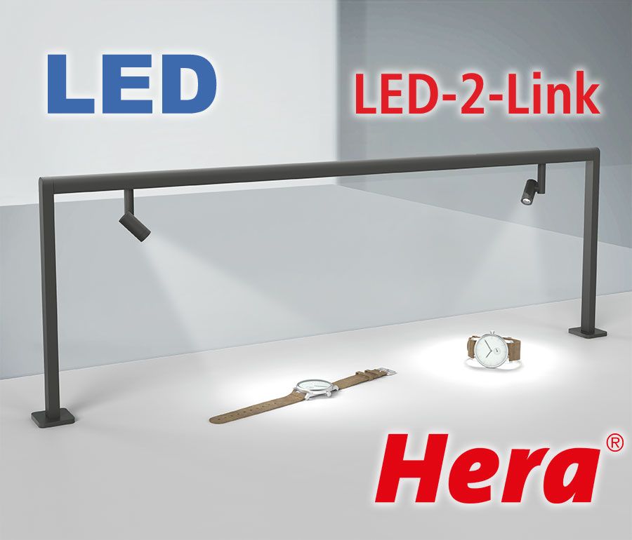 Hera LED-2-Link Vitrinenprofil