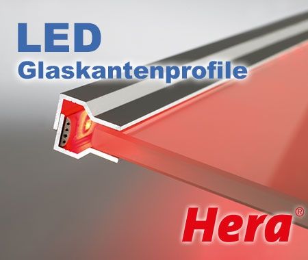 Glaskantenprofile für Hera LED Linienleuchten
